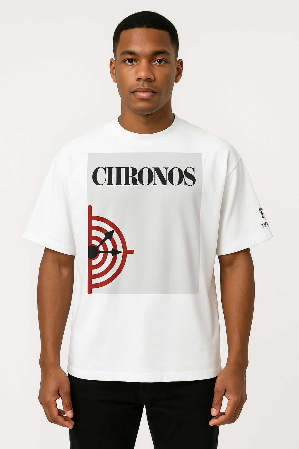 Unisex organic oversized high neck t-shirt