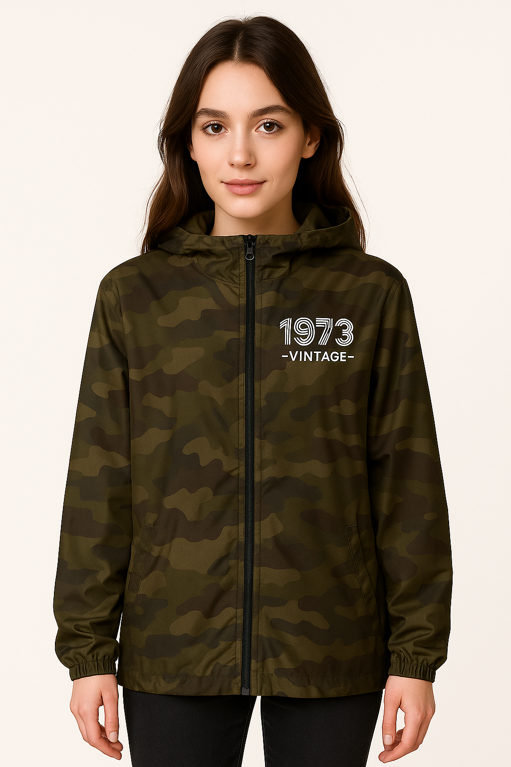 Unisex lightweight zip up windbreaker
