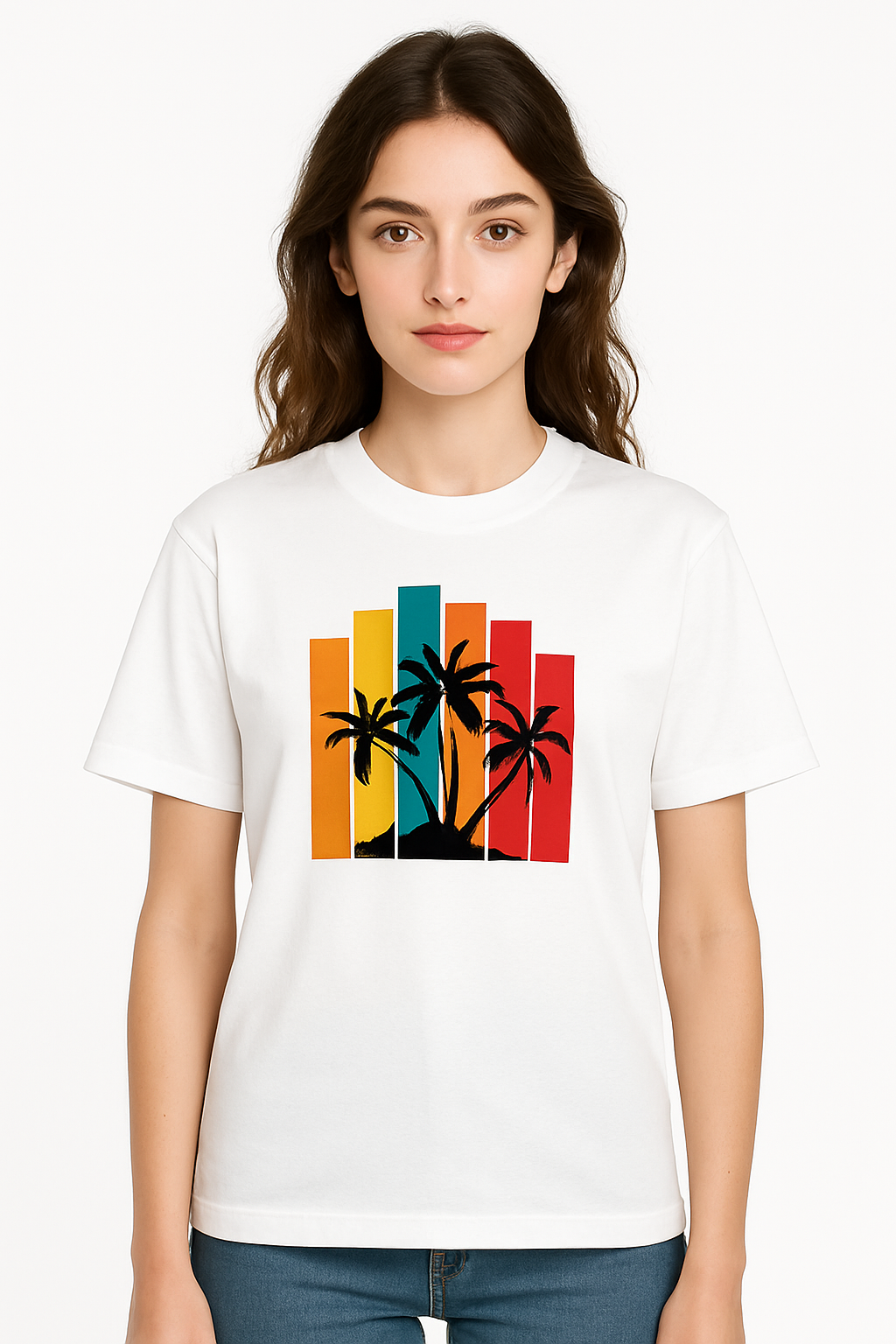 Unisex organic oversized high neck t-shirt