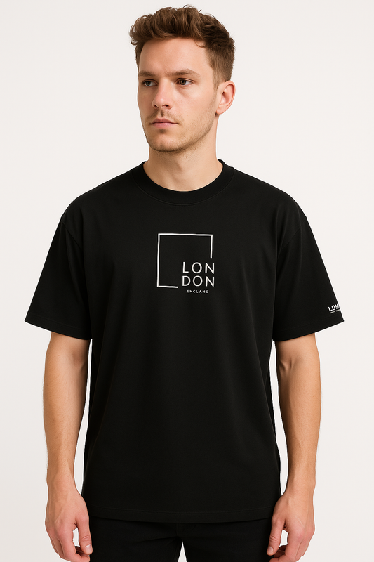Unisex organic oversized high neck t-shirt