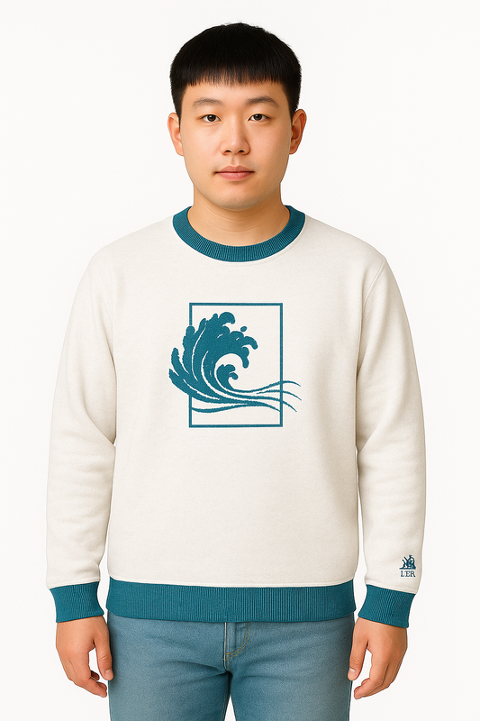 Knitted crew neck sweater