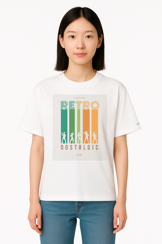 Unisex organic oversized high neck t-shirt
